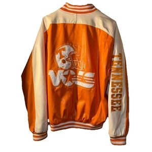 Steve & Barry's University of Tennessee Varsity Jacket Men L White Orange VOL's
